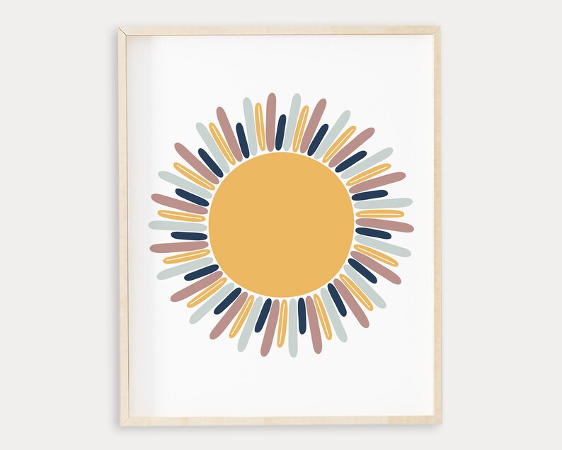 Sun Printable Wall Art Sunshine Print Sun Nursery Print Etsy