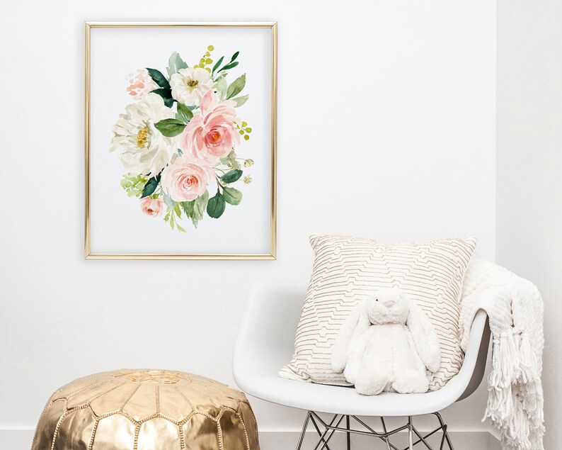Peony Wall Art Set of 3 Watercolor Peonies Printable Wall Etsy