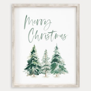 Merry Christmas Printable Wall Art, Farmhouse Christmas Prints ...