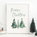 Merry Christmas Printable Wall Art Farmhouse Christmas - Etsy
