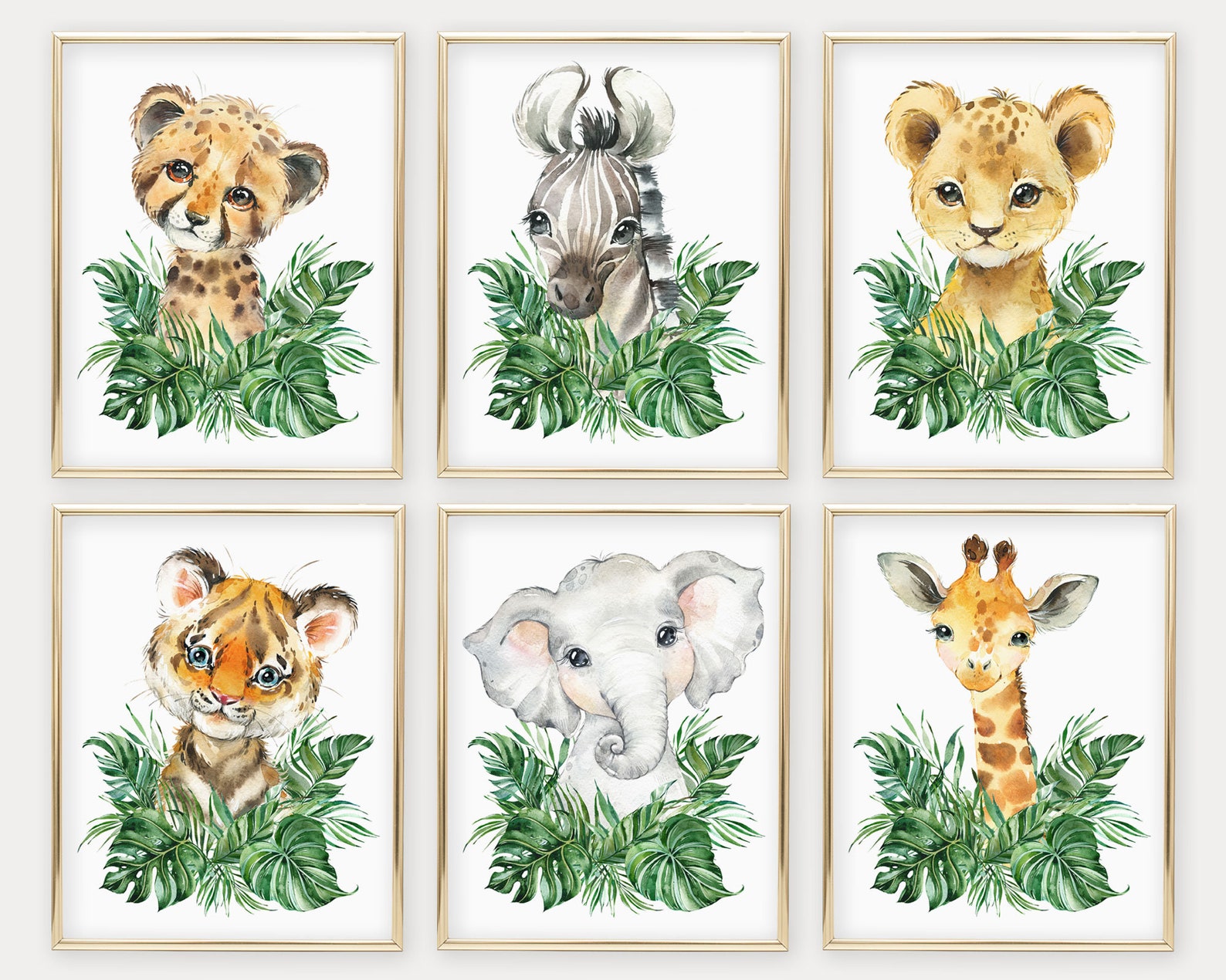 Safari Nursery Decor Printable Wall Art Safari Nursery Prints | Etsy