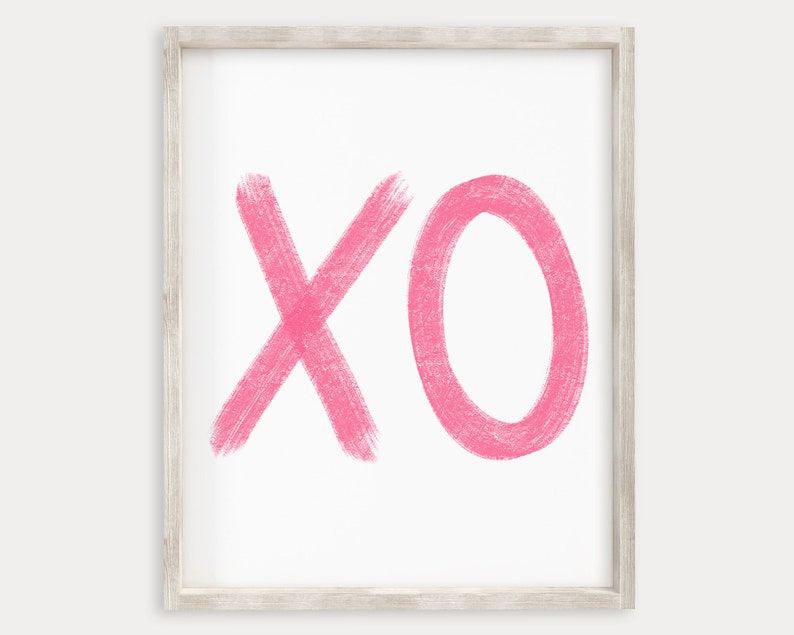XO Printable Wall Art Hugs and Kisses Valentine Printable Etsy