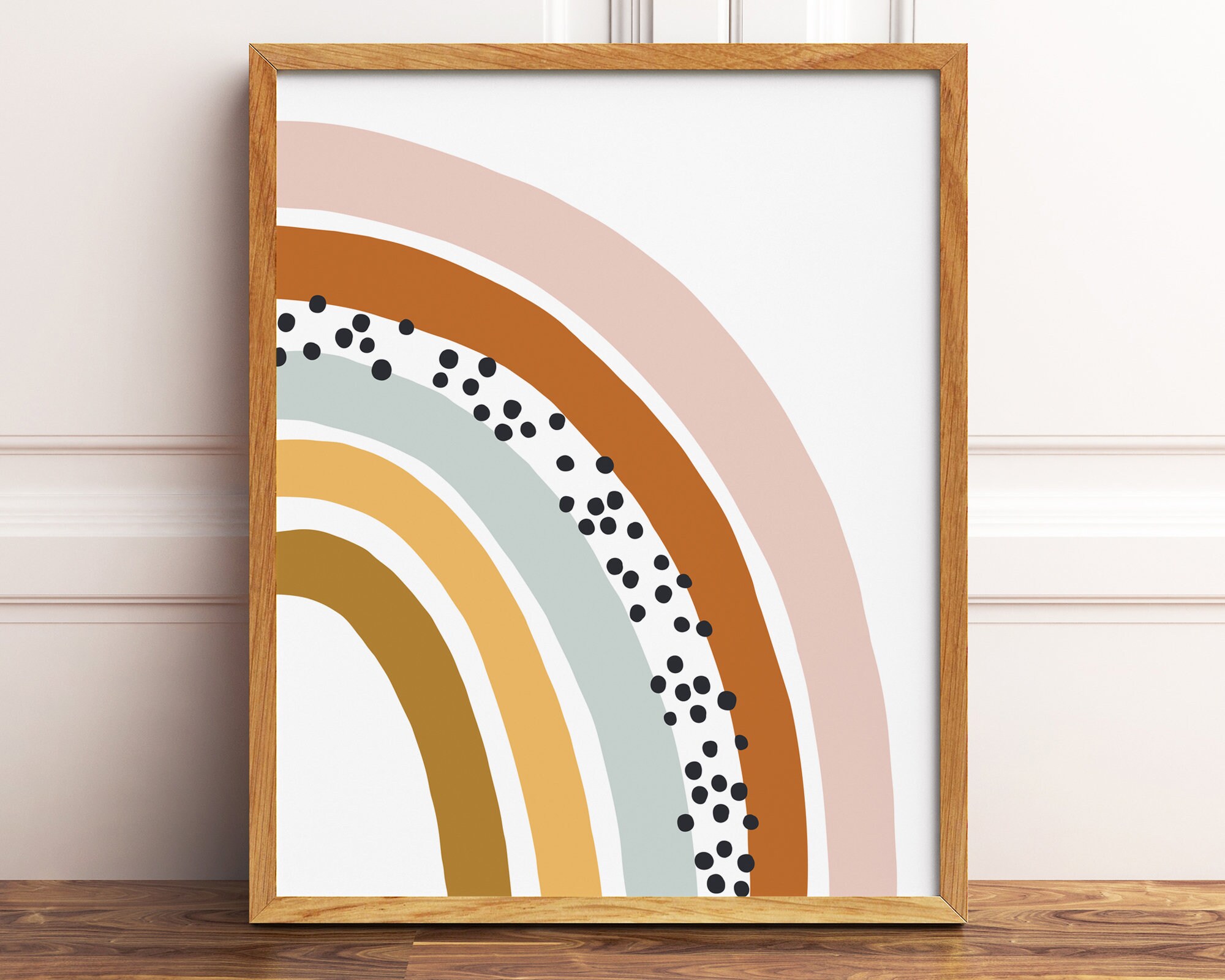 Boho Rainbow Wall Art Set of 2 Prints Printable Wall Art Etsy
