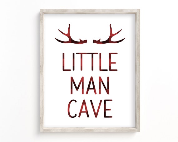 Little Man Cave Nursery Wall Art Lumberjack Printable Wall | Etsy