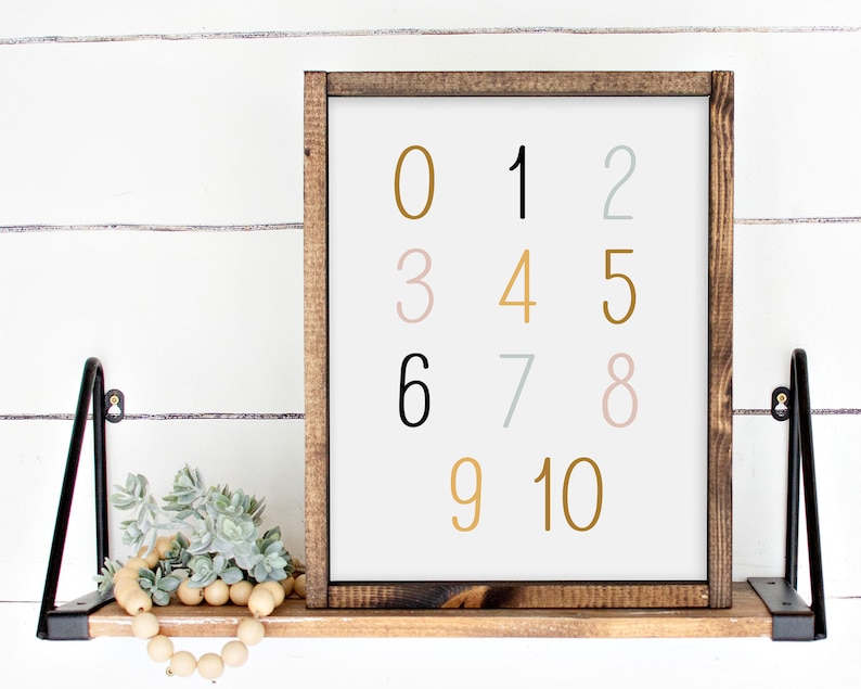 Homeschool Class Decor Educational Printable Wall Art Set of 6 ABC 123 Lets Read Lets Play Scandi Rainbow Playroom Art Digital Download
