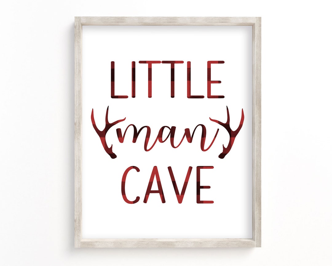 Little Man Cave With Antlers Nursery Decor Baby Boy Nursery - Etsy