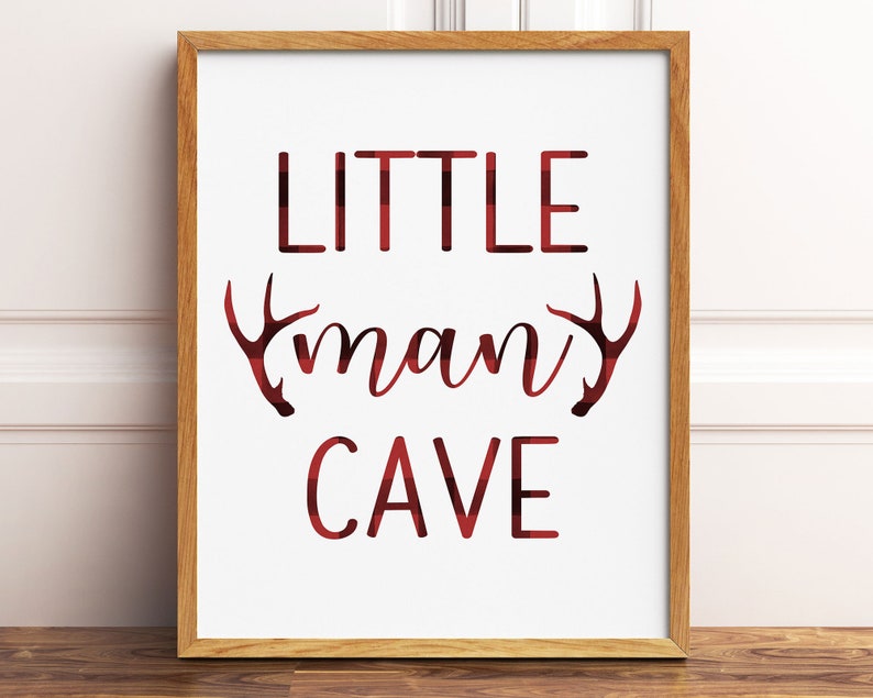 Little Man Cave with Antlers Nursery Decor Baby Boy Nursery | Etsy