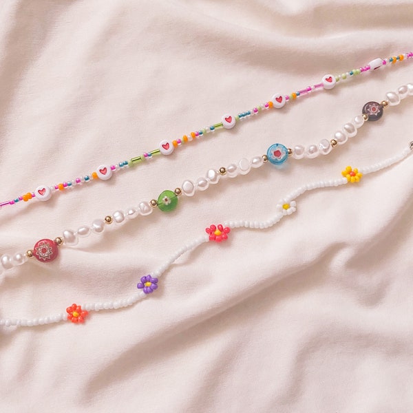 beaded necklaces | school | trendy | preppy | dainty
