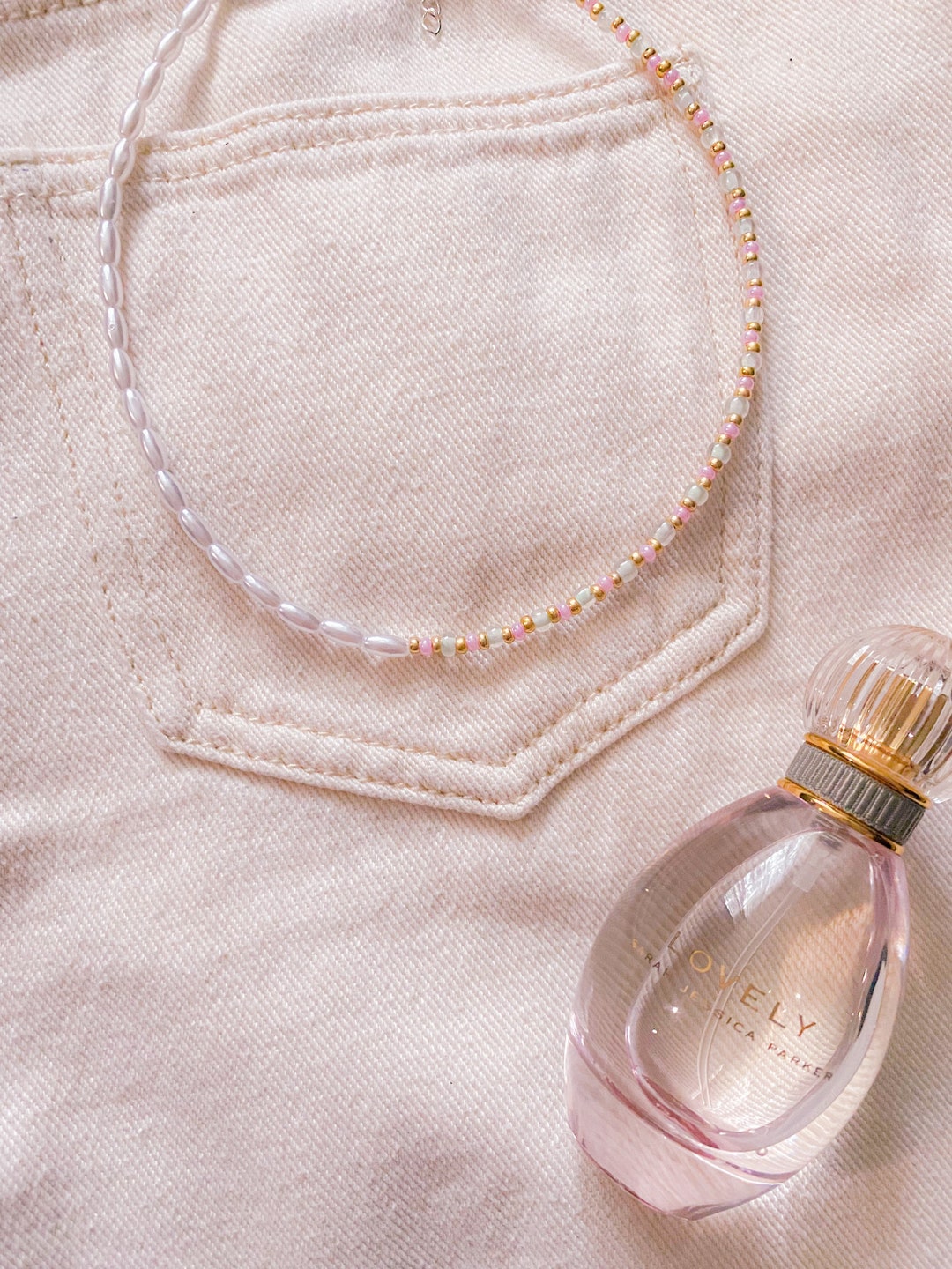 Half and Half Pearl and Seed Bead Necklace Trendy Necklaces Fall Etsy