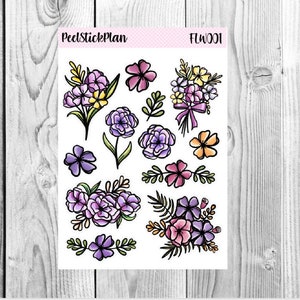 Floral Stickers, Spring Stickers, Spring Florals, Spring Flowers