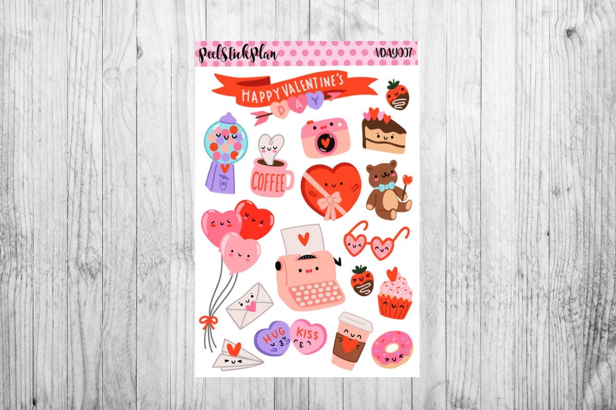 Vintage Valentine Stickers Pack. Handmade Stickers for Journaling, Vintage  Stickers, Retro Stickers, Vintage Aesthetic, Valentines Crafts 