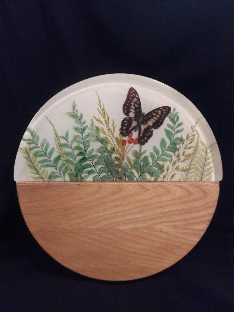 Butterfly wooden cheese board
