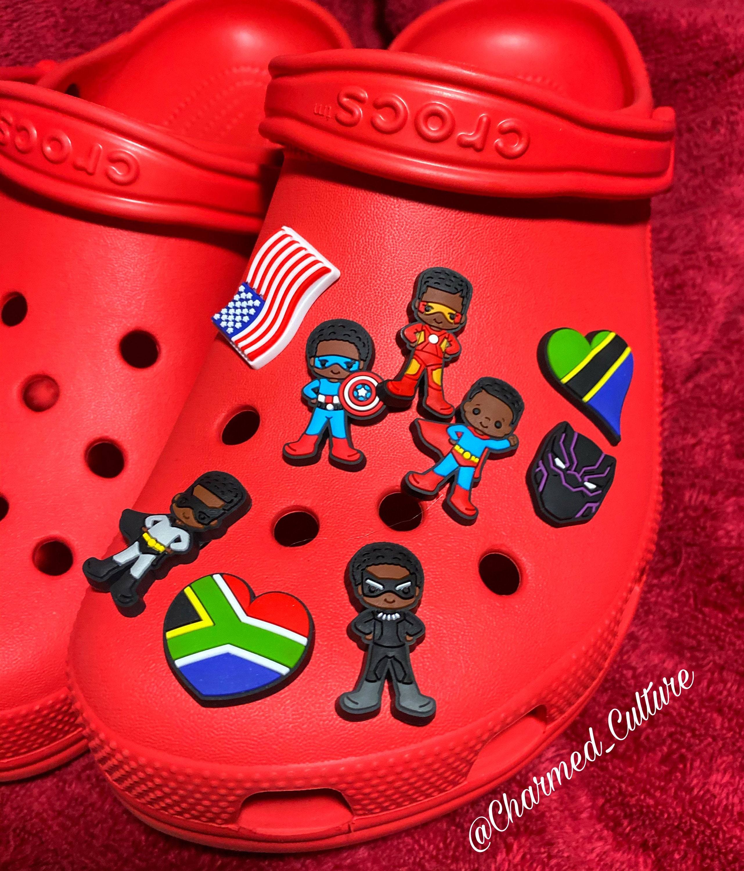 Charmed Culture - Black Boy Joy Super Hero Clog Charms!