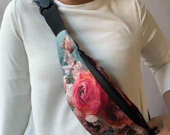 Ranunculus Floral Belt Bag | Floral Sling Bag | Floral Crossbody Bag | Floral Fanny Pack