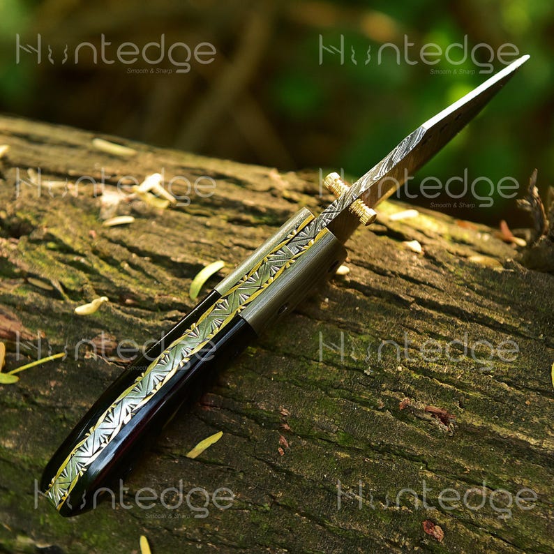 Handmade Folding Knife-damascus Steel 3.0