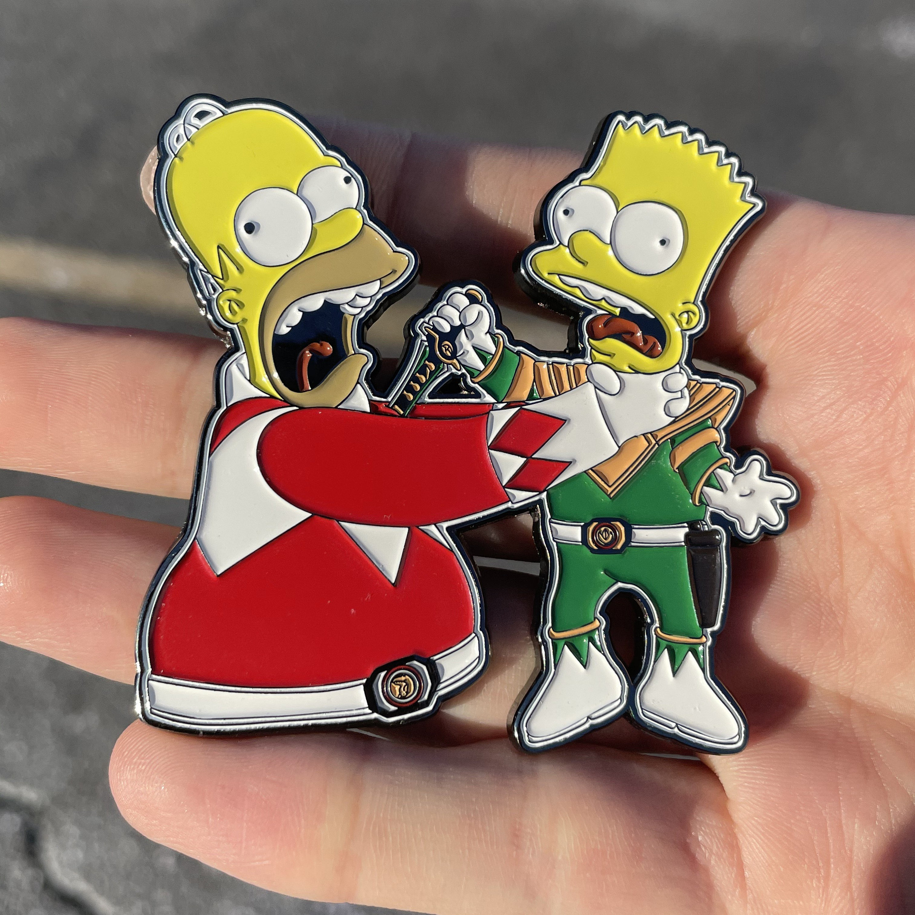 Red Ranger Homer Vs Green Ranger Bart Etsy Red Ranger Homer Vs Green Ranger Bart Etsy