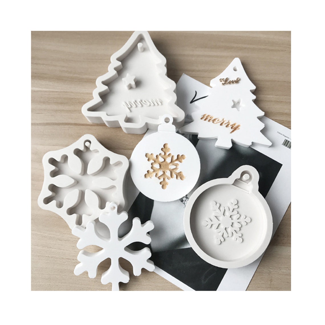 Diy Christmas Mold Christmas Tree/Leaf/Snowflake Mold Resin Etsy