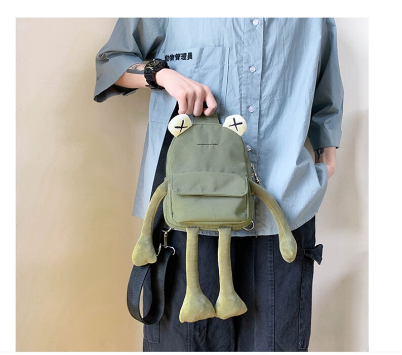 Cartoon Cute Frog Casual Messenger Bag Unisex Shoulder Bag | Etsy