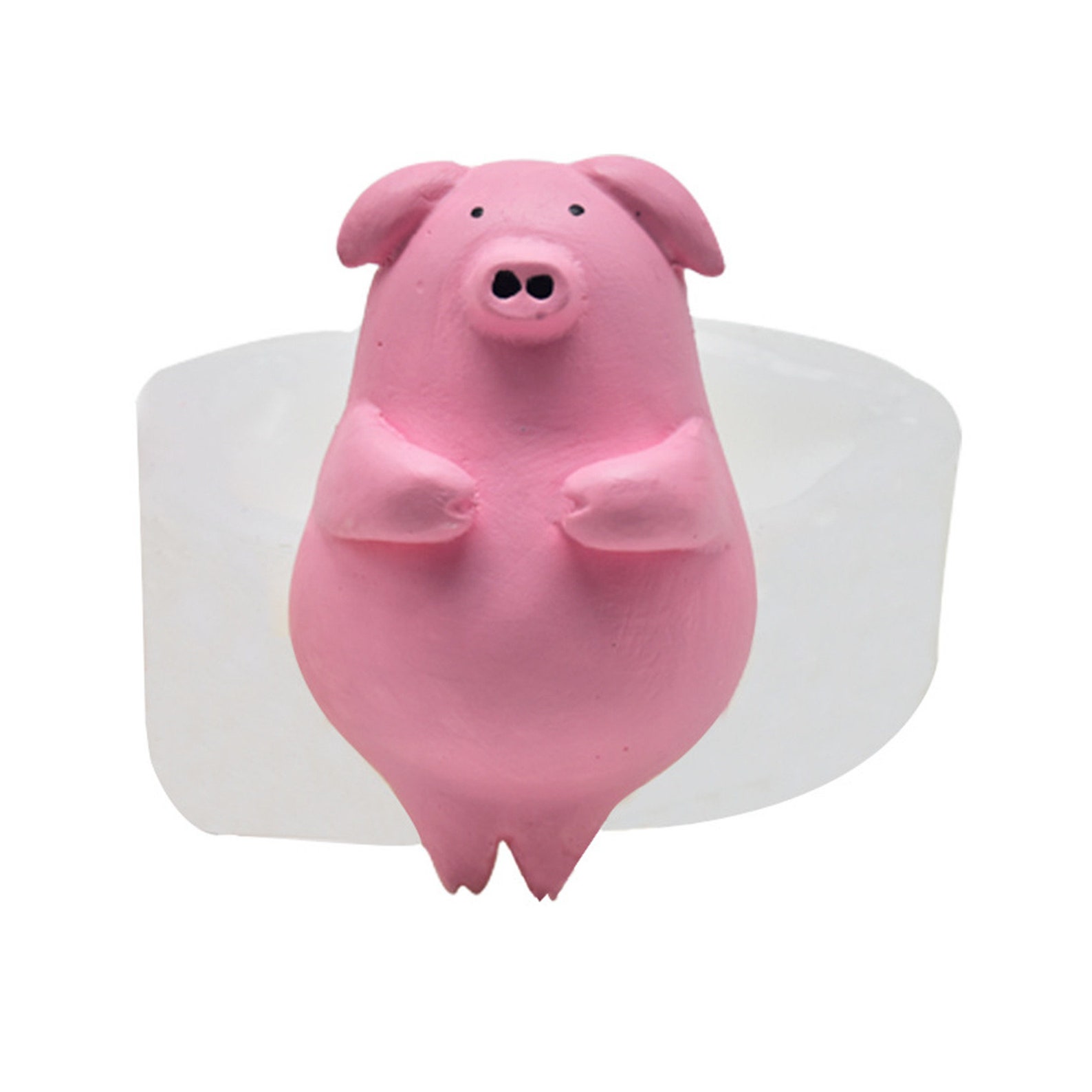 Pig Silicone Mold ThreeDimensional Pig Mold Animal Mold Etsy