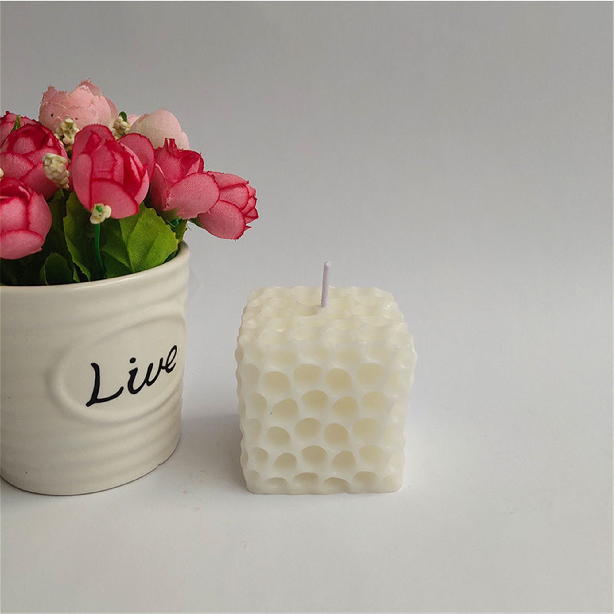 Square Candle Mold Cube Silicone Candle Mold Etsy
