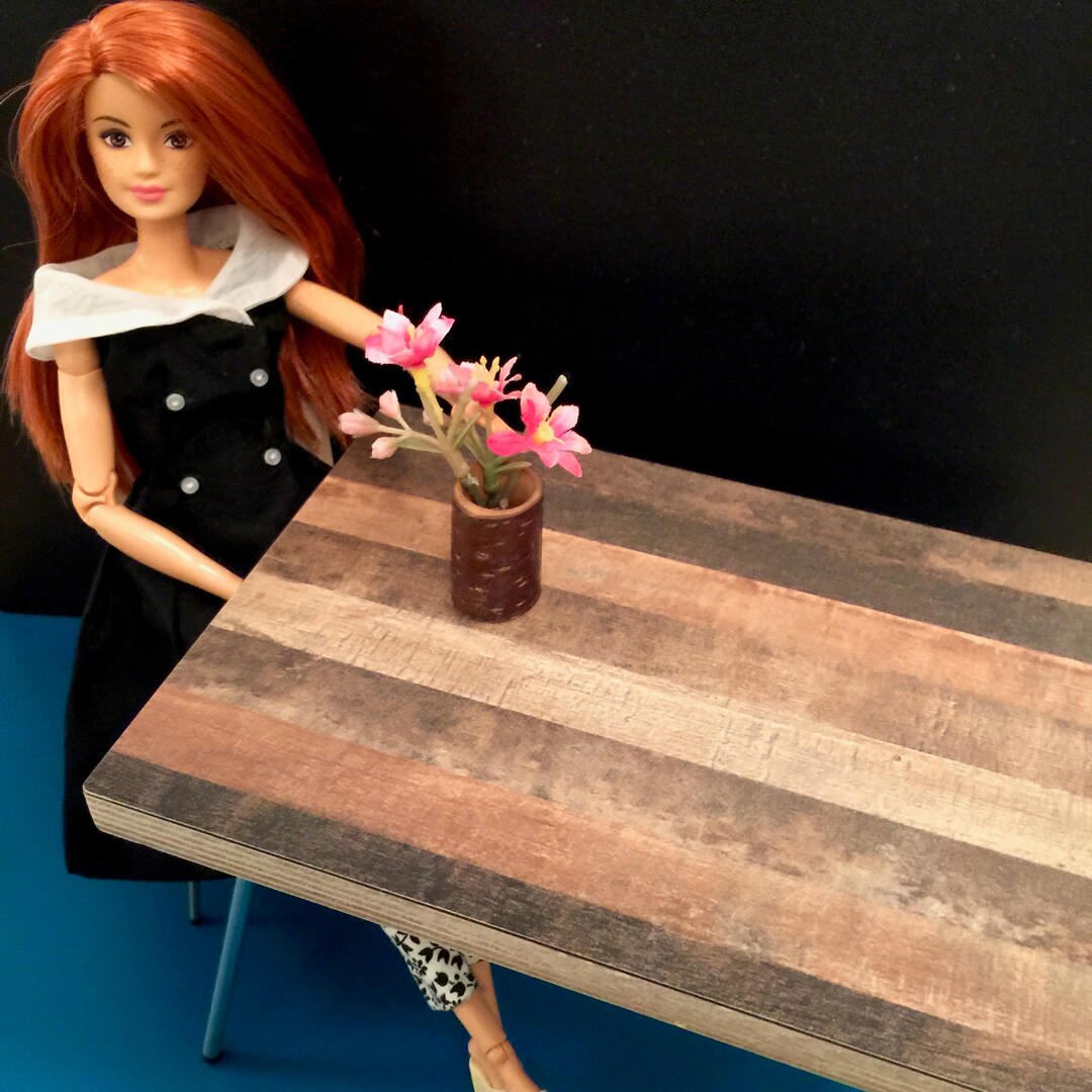1/6 Scale Dining TABLE only Retro Mid Century Modern Mini for Action ...