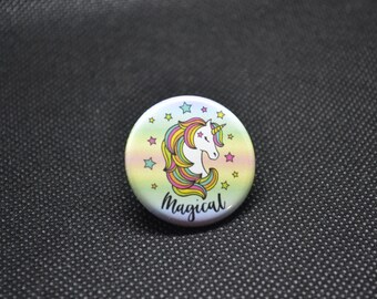unicorn gay pride button, rainbow unicorn button, magical unicorn button, mystical button, lgbtq pride button, gay pride accessories
