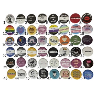 UPDATED build your own button pack, custom pinback button, custom button set, black lives matter, feminist, pro choice, lgbtq, pro science