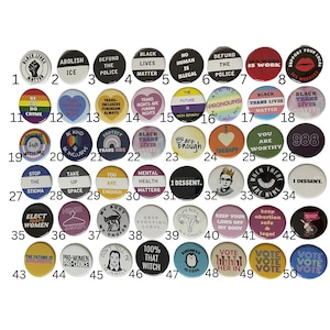 UPDATED build your own button pack, custom pinback button, custom button set, black lives matter, feminist, pro choice, lgbtq, pro science