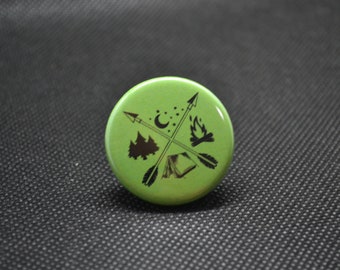 camping arrows, north south arrows, outdoor button, camping buttons, nature buttons, mountain pin, nature pin, camping pin, hiking button