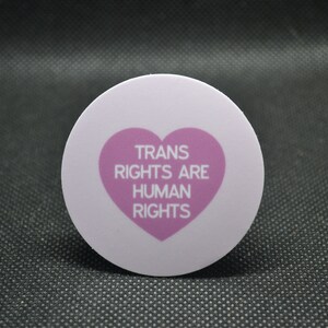 trans rights are human rights sticker, trans rights are human rights patch, trans pride sticker, lgbtq pride, qpoc pride, human rights