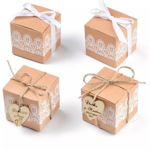 200 à 50 boîtes de cadeaux de mariage personnalisées