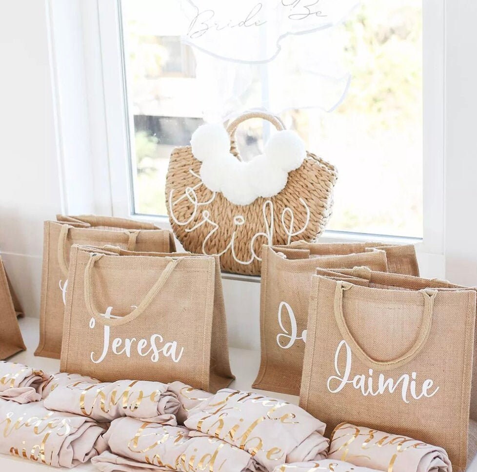 Jute Tote Bags Etsy Canada