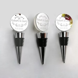 100pc/50pc/20pc Personalized Laser Engraved Wine Stopper Baby Shower Party Decoration Christmas Gift Wedding Favors Customize Any Design