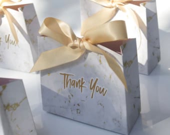 20pc/50pc/100pc Wedding Favours Rectangle Thank You Gift Bags/Boxes