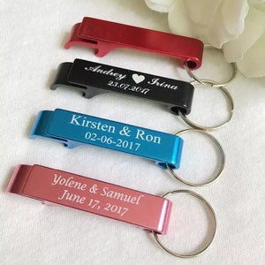 Personalized Wedding Gift for Guest Bottle Opener Laser Engraved Bottle Opener Personalized Wedding Favor