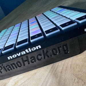 Invisi-Stand for Launchpad Mini MK3, Hidden 3D Printed Tilt Riser, Low Profile Desk Stand for Novation MIDI Controller ( Black or Gray )
