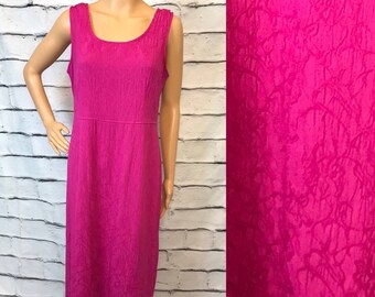 Vintage Hot Pink Sleeveless Maxi Dress