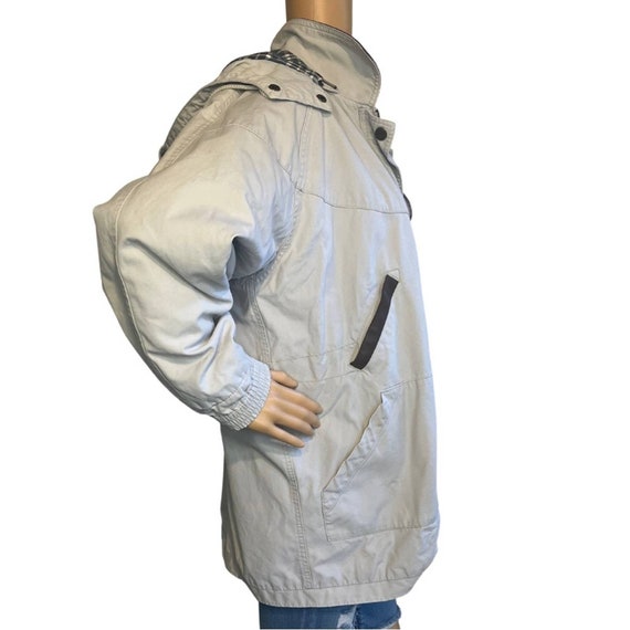 Vintage 90s Stone Beige Hooded Jacket - image 2