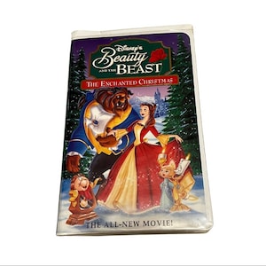 Disney’s Beauty and the Beast Enchanted Christmas VHS Movie Vintage