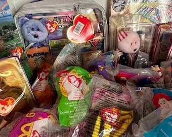 Coleção Vintage Lot 90 McDonalds Ty Beanie Babies, Kit de Assinatura