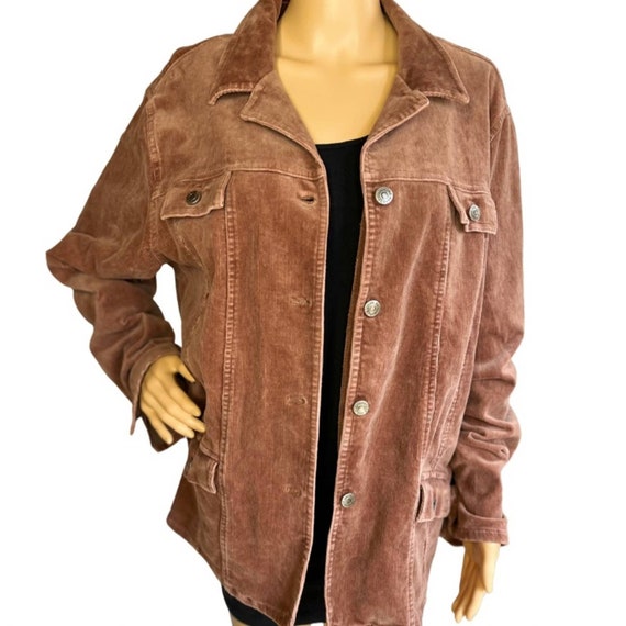 Vintage Y2K Brown Corduroy Jacket, Y2K Jacket, Vin