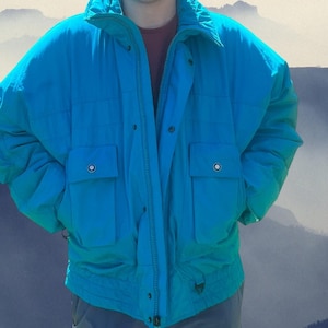 Vintage 80er 90er Tirolia Herren Ski-Gänsedaunenjacke