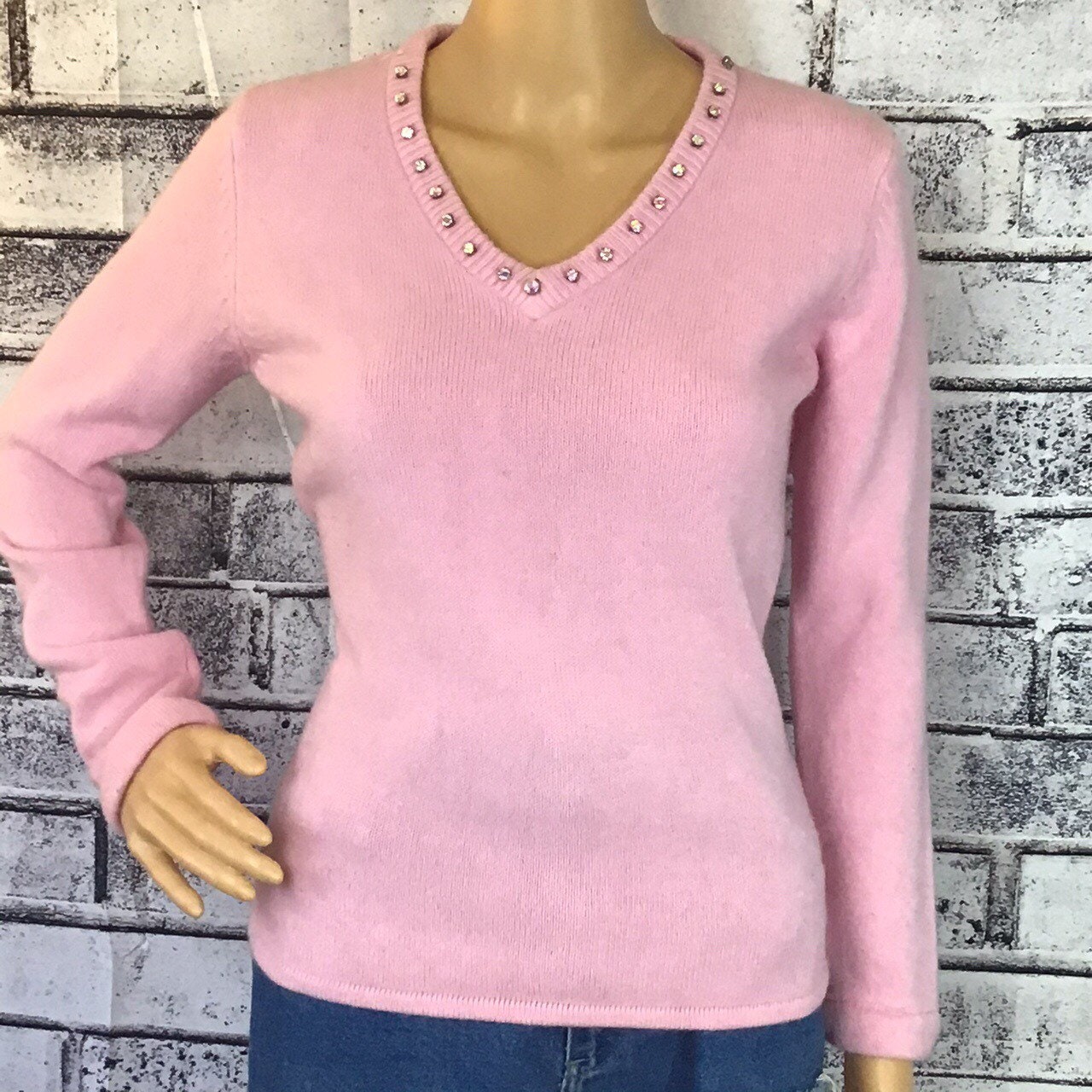 Pink V Neck Sweater - Etsy