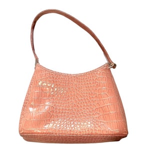 Vintage Y2K Pink Faux Crocodile Small Purse