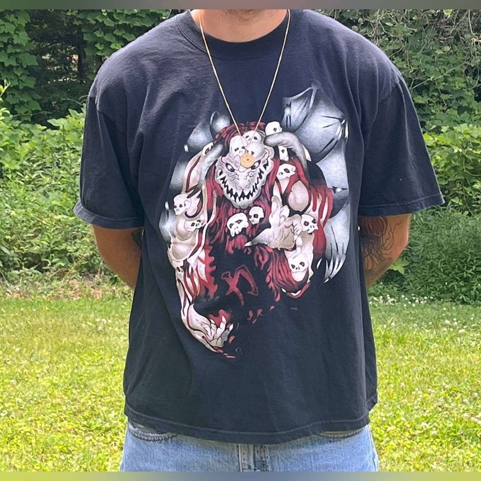 Vintage 90s Single Stitch WCW WWE Vampiro Graphic T-shirt Size XL