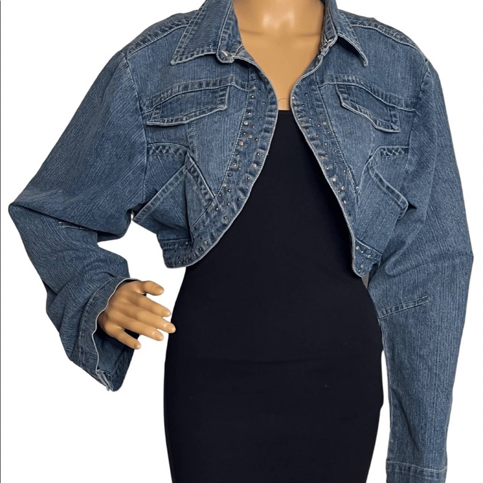 Vintage Y2K Studded Cropped Denim 