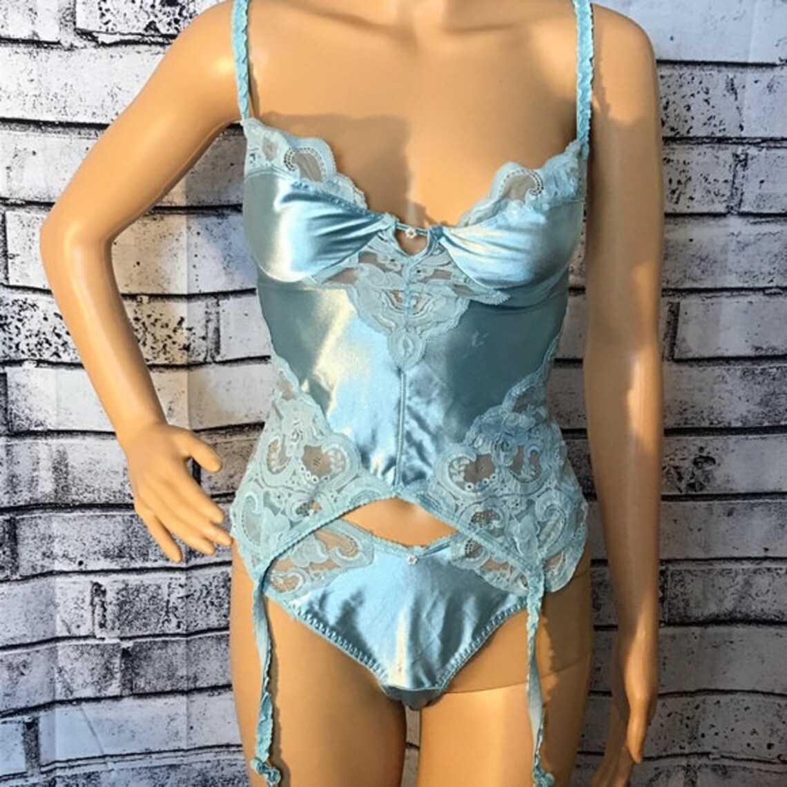 Vintage Christian Dior Ice Blue Lingerie Set Etsy