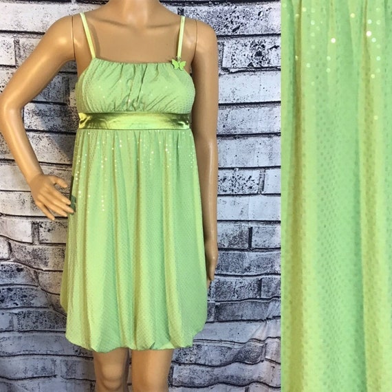 Vintage Y2K Light Green Babydoll Bubble 