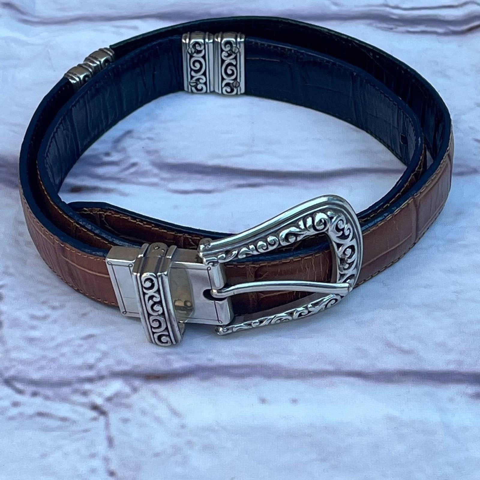 ベルト vintage reversible leather belt Vintage 90s Reversible Black Brown Leather Ornate Belt - Etsy