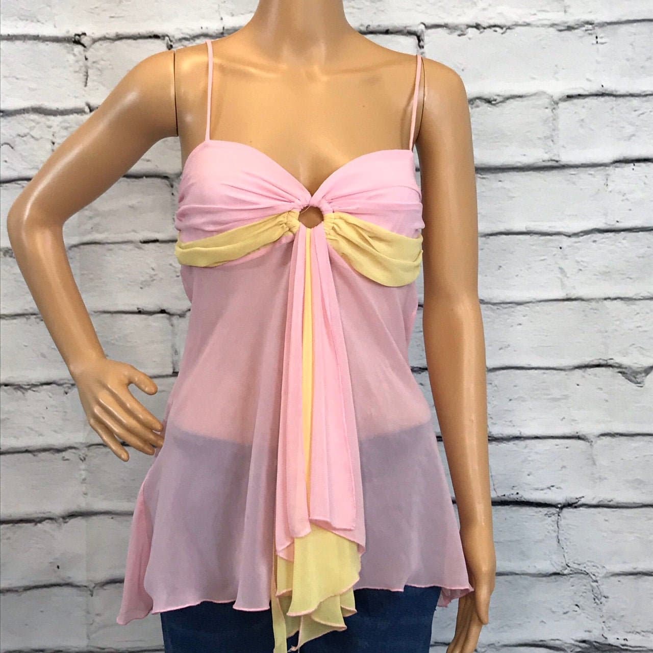Vintage Y2K Pink Pastel Babydoll Top Etsy